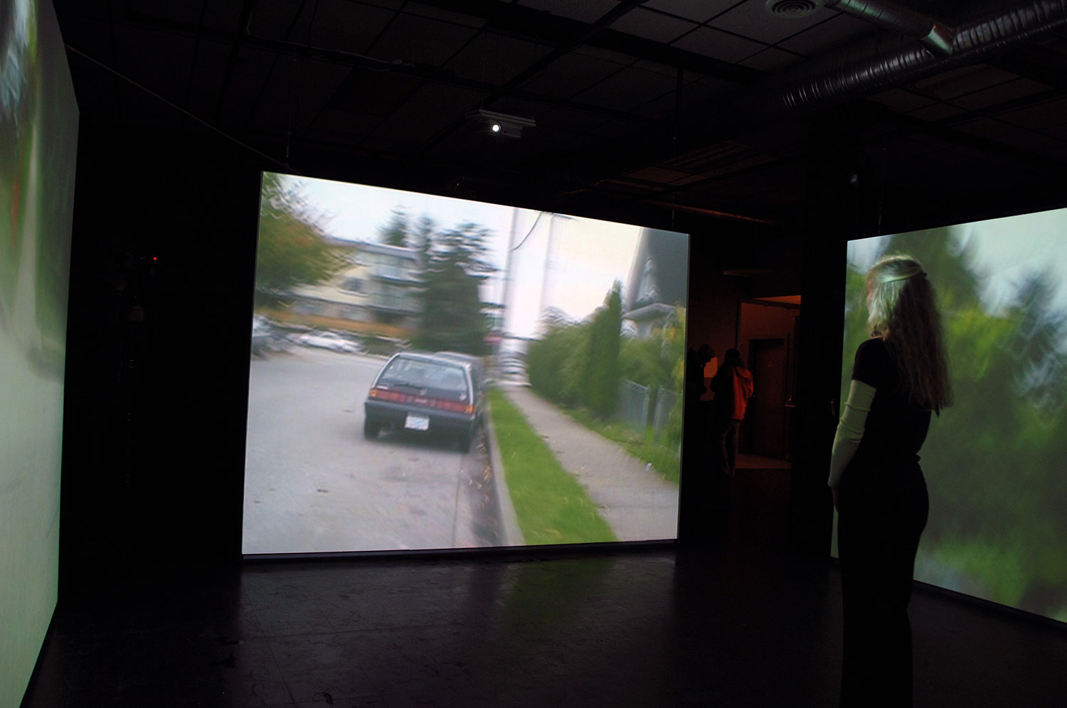 Chance: Vancouver, Canada, 2007, video installation, four-channel<br><br>Go to menu, click VIDEOS, to watch excerpts<br><br>Chance puts me at the center of psychogeography as I perambulate through cities directed by viewers’ die rolls.
