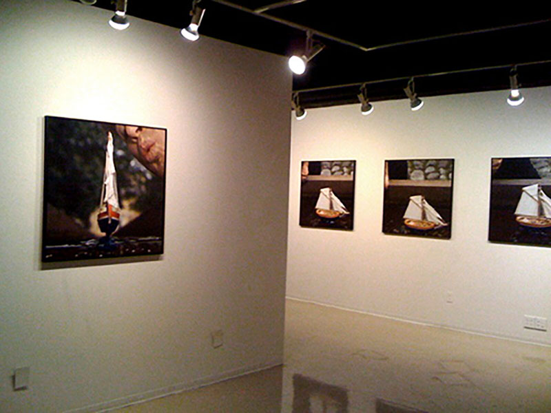 The World Isn't Always Round, 2010, installation view of color digital prints, 36 x 36, showing 4 of 6